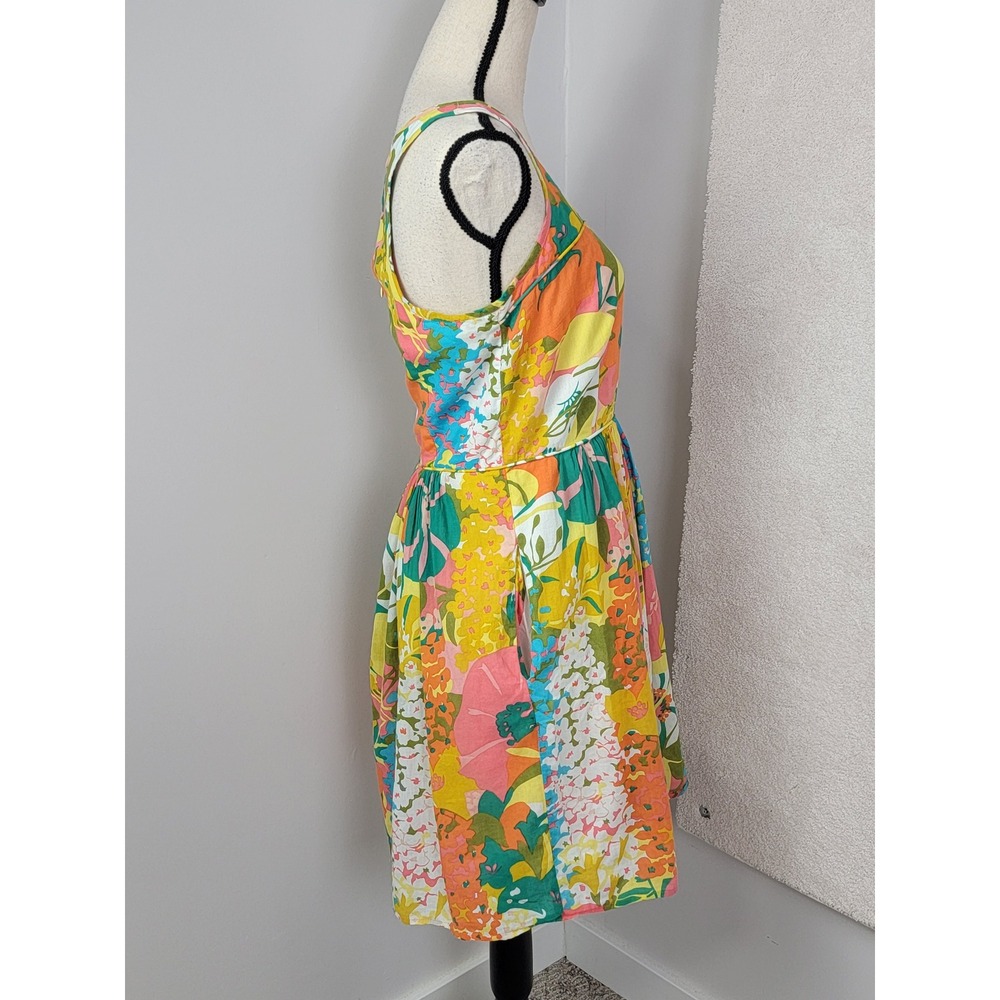 Tori Richard Floral Dress Womens 8 Multicolor Tropical Sleeveless Sun Dress‎ - Picture 7 of 7